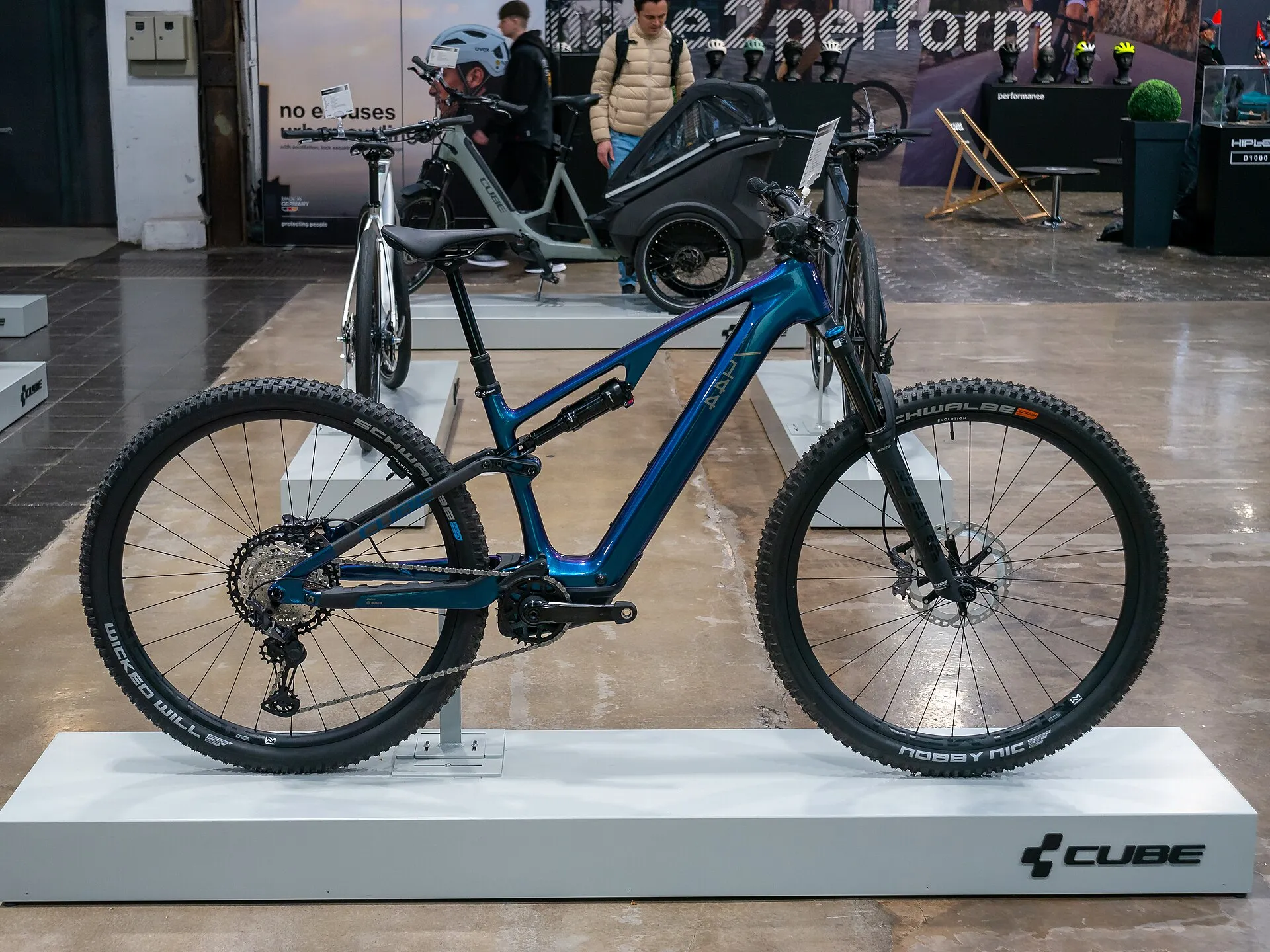 SUV e-bike on an alpine road