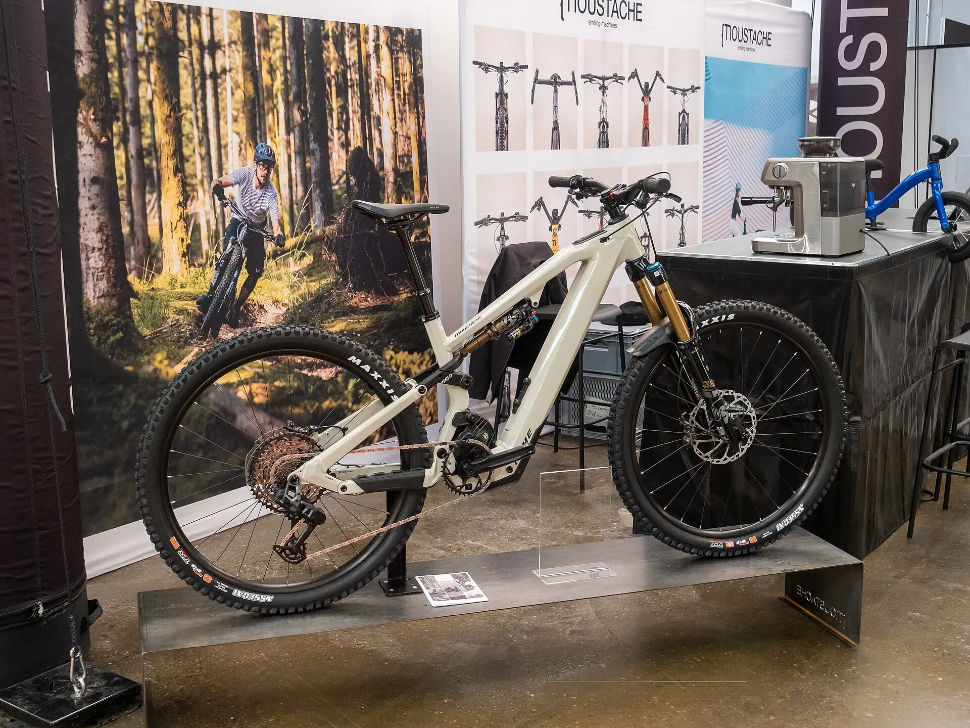 SUV e-bike on a forest trail